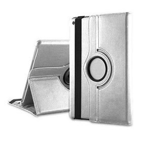 Microsonic 360 Rotating Stand Deri iPad Air 2 Gümüş Kılıf