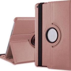 Microsonic 360 Rotating Stand Deri iPad Air 2 Rose Gold Kılıf