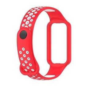 Microsonic Amazfit Band 7 Rainbow Sport Band Kırmızı Beyaz Kordon
