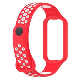 Microsonic Amazfit Band 7 Rainbow Sport Band Kırmızı Beyaz Kordon