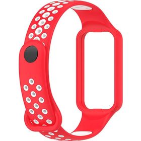Microsonic Amazfit Band 7 Rainbow Sport Band Kırmızı Beyaz Kordon