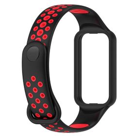 Microsonic Amazfit Band 7 Rainbow Sport Band Siyah Kırmızı Kordon