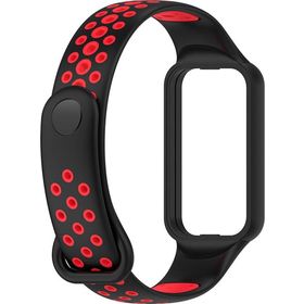 Microsonic Amazfit Band 7 Rainbow Sport Band Siyah Kırmızı Kordon