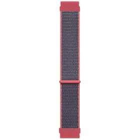 Microsonic Amazfit Bip 3 Pro Woven Sport Loop Koyu Pembe Hasırlı Kordon