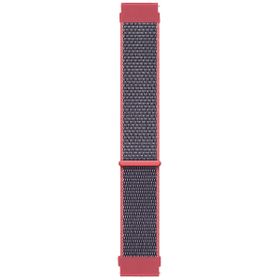 Microsonic Amazfit Bip 3 Pro Woven Sport Loop Koyu Pembe Hasırlı Kordon