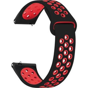 Microsonic Amazfit Bip 3 Siyah Kırmızı Rainbow Sport Band Kordon
