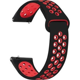 Microsonic Amazfit Bip Siyah Kırmızı Rainbow Sport Band Kordon