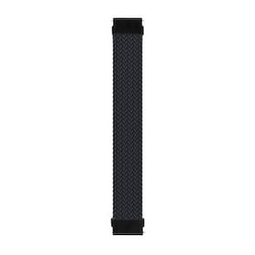 Microsonic Amazfit GTR 2E 47 mm Medium 155 mm Braided Solo Loop Band Siyah Kordon