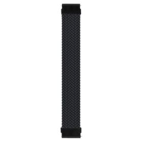 Microsonic Amazfit GTR 2E 47 mm Medium 155 mm Braided Solo Loop Band Siyah Kordon