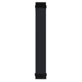 Microsonic Amazfit GTR 2E 47 mm Medium 155 mm Braided Solo Loop Band Siyah Kordon