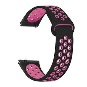 Microsonic Amazfit GTR 2E 47 mm Rainbow Gently Band Siyah Pembe Kordon