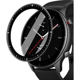 Microsonic Amazfit GTR 2e 47mm Tam Kaplayan Nano Cam Siyah Ekran Koruyucu