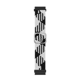 Microsonic Amazfit GTR 3 Braided Loop Band Siyah Beyaz Kordon
