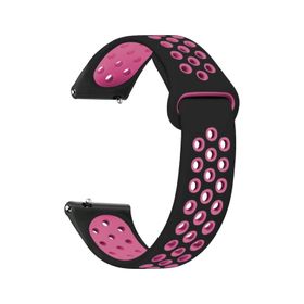 Microsonic Amazfit GTS 2 42 mm Rainbow Sport Band Siyah Mor Kordon