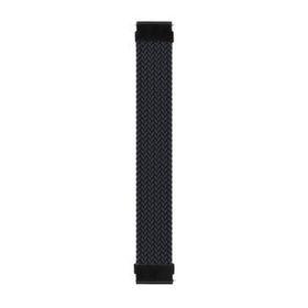 Microsonic Amazfit GTS 2E 42 mm Medium 155 mm Braided Solo Loop Band Siyah Kordon