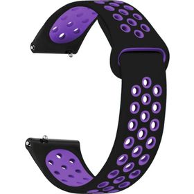 Microsonic Amazfit Pace 2 Stratos Rainbow Gently Band Siyah Mor Kordon