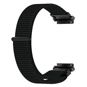 Microsonic Amazfit T-Rex 2 Woven Sport Loop Siyah Hasırlı Kordon