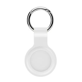 Microsonic Apple Air Tag Liquid Silicone Protective Case Beyaz Kılıf