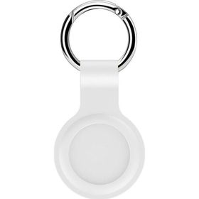 Microsonic Apple Air Tag Liquid Silicone Protective Case Beyaz Kılıf