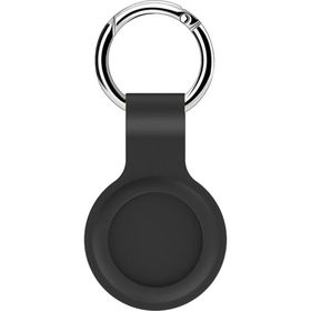 Microsonic Apple Air Tag Liquid Silicone Protective Case Siyah Kılıf