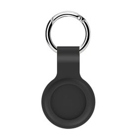 Microsonic Apple Air Tag Liquid Silicone Protective Case Siyah Kılıf