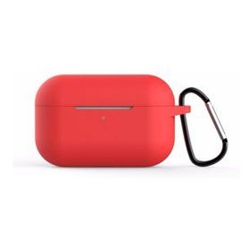Microsonic Apple AirPods Pro Askılı Mat Silikon Kırmızı Kılıf