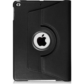 Microsonic Apple Ipad 9.7 2018 Siyah 360 Dönerli Stand Deri Kılıf
