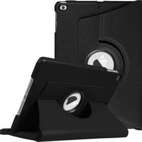 Microsonic Apple Ipad 9.7 2018 Siyah 360 Dönerli Stand Deri Kılıf