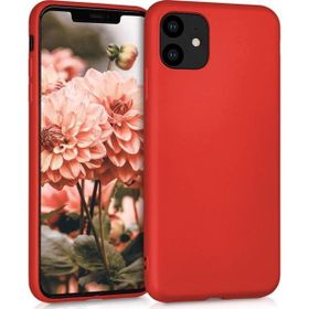 Microsonic Apple iPhone 11 6.1 inç Mat Kırmızı Silikon Cep Telefonu Kılıfı