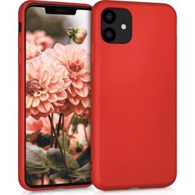 Microsonic Apple iPhone 11 6.1 inç Mat Kırmızı Silikon Cep Telefonu Kılıfı