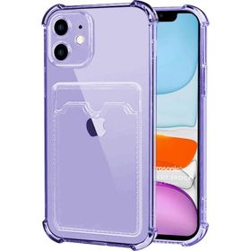 Microsonic Apple iPhone 11 Card Slot Shock Lila Cep Telefonu Kılıfı