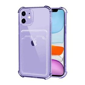 Microsonic Apple iPhone 11 Card Slot Shock Lila Cep Telefonu Kılıfı