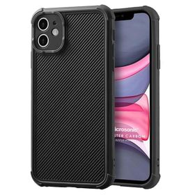 Microsonic Apple iPhone 11 Chester Carbon Lacivert Cep Telefonu Kılıfı