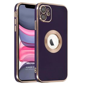 Microsonic Apple iPhone 11 Flash Stamp Koyu Mor Cep Telefonu Kılıfı