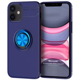 Microsonic Apple iPhone 11 Kickstand Ring Holder Siyah Cep Telefonu Kılıfı