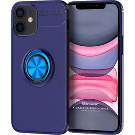 Microsonic Apple iPhone 11 Kickstand Ring Holder Siyah Cep Telefonu Kılıfı