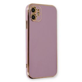 Microsonic Apple iPhone 11 Olive Plated Lila Cep Telefonu Kılıfı