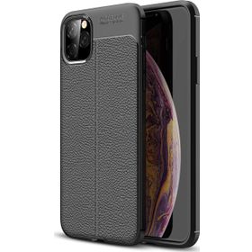 Microsonic Apple iPhone 11 Pro 5.8 inç Deri Dokulu Silikon Siyah Cep Telefonu Kılıfı