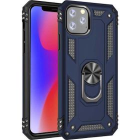 Microsonic Apple İphone 11 Pro 5.8'' Military Ring Holder Lacivert Kılıf