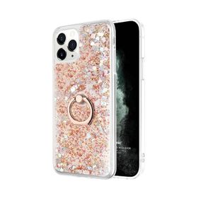 Microsonic Apple iPhone 11 Pro Glitter Liquid Holder Şeffaf Cep Telefonu Kılıfı