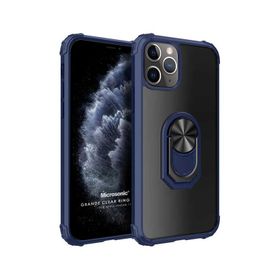 Microsonic Apple iPhone 11 Pro Grande Clear Ring Holder Siyah Kırmızı Cep Telefonu Kılıfı