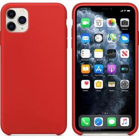 Microsonic Apple iPhone 11 Pro Max 6.5 inç Liquid Lansman Silikon Kırmızı Cep Telefonu Kılıfı