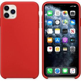 Microsonic Apple iPhone 11 Pro Max 6.5 inç Liquid Lansman Silikon Kırmızı Cep Telefonu Kılıfı