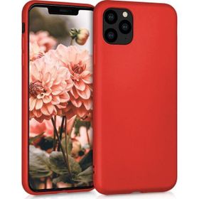 Microsonic Apple iPhone 11 Pro Max 6.5 inç Mat Kırmızı Silikon Cep Telefonu Kılıfı
