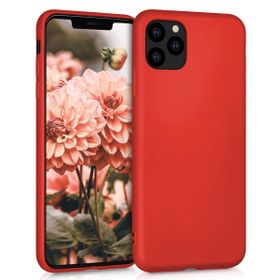 Microsonic Apple iPhone 11 Pro Max 6.5 inç Mat Kırmızı Silikon Cep Telefonu Kılıfı