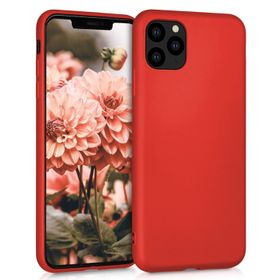 Microsonic Apple iPhone 11 Pro Max 6.5 inç Mat Kırmızı Silikon Cep Telefonu Kılıfı