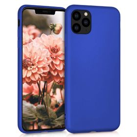 Microsonic Apple iPhone 11 Pro Max 6.5 inç Mat Mavi Silikon Cep Telefonu Kılıfı