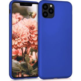 Microsonic Apple iPhone 11 Pro Max 6.5 inç Mat Mavi Silikon Cep Telefonu Kılıfı