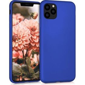 Microsonic Apple iPhone 11 Pro Max 6.5 inç Mat Mavi Silikon Cep Telefonu Kılıfı