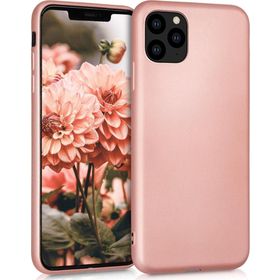Microsonic Apple iPhone 11 Pro Max 6.5 inç Mat Rose Gold Silikon Cep Telefonu Kılıfı